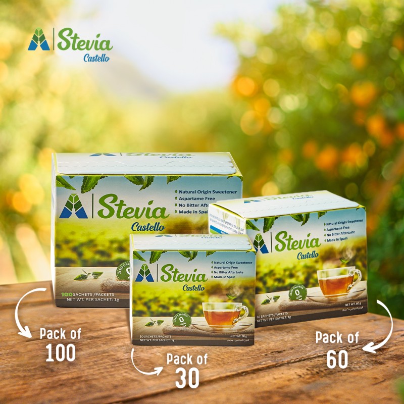 Stevia Castello-  sachets all packs